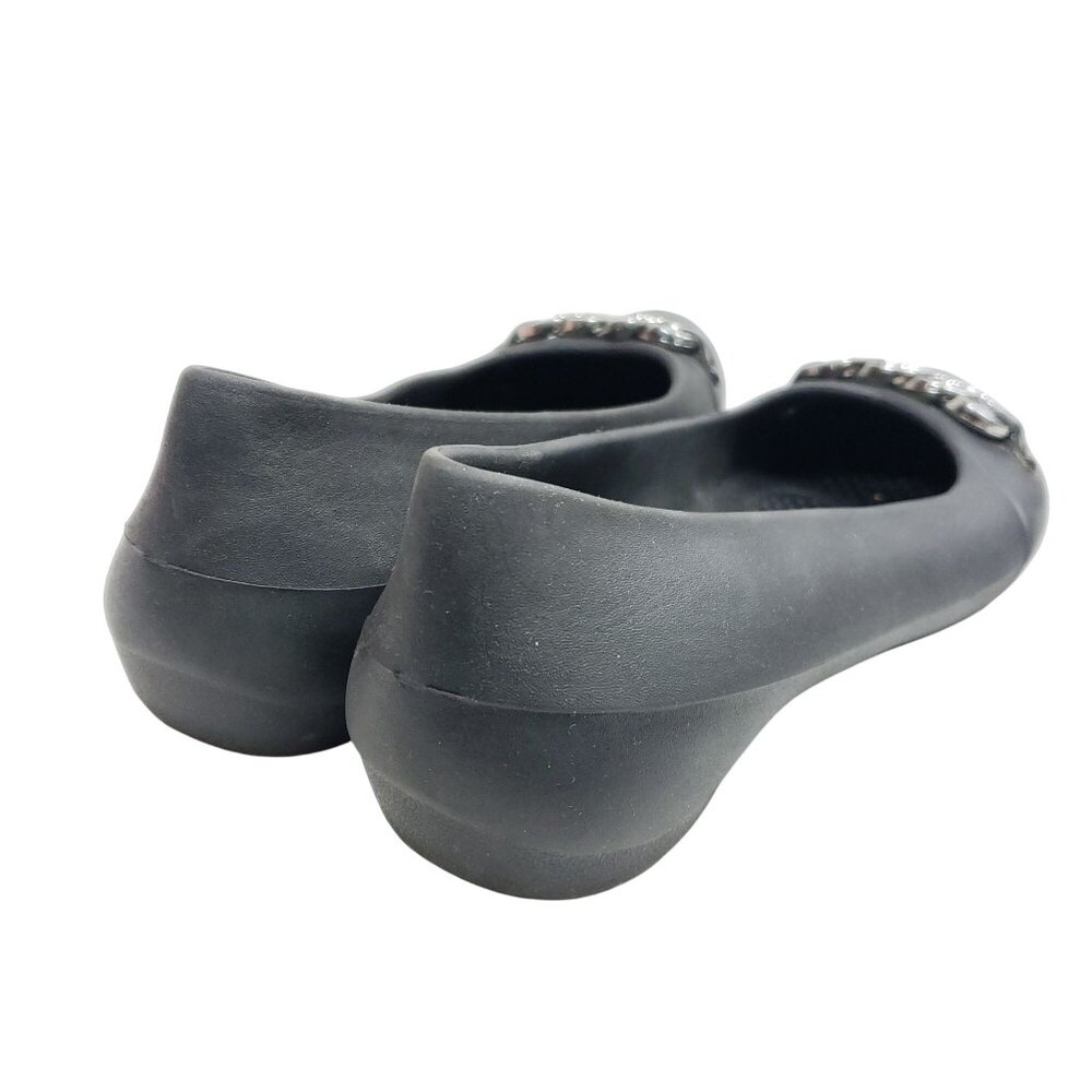 Crocs Women's Size 7 Black Dianna Embellished Ballet Flat - Picture 4 of 8